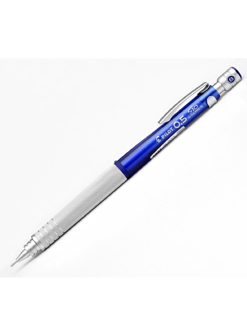 بايلوت ايلوت قلم رصاص ميكانيكي S10، هيكل ازرق شفاف، رصاص 0.5 ملم - Image 1
