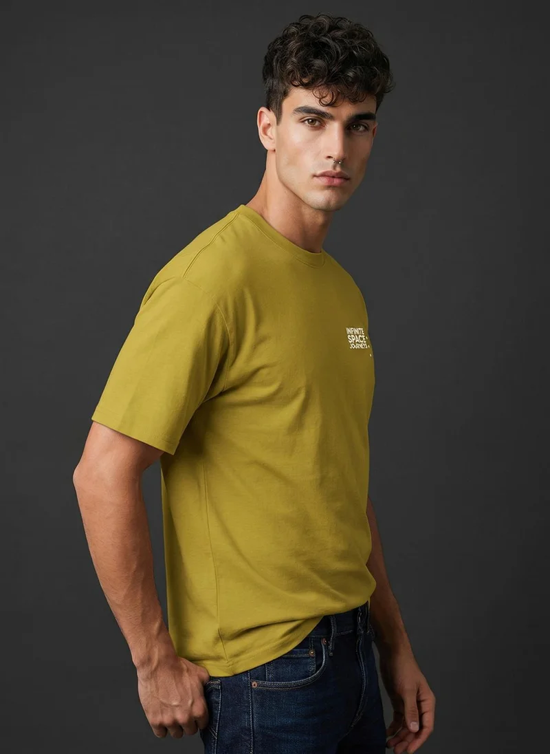 NOBERO  NOBERO Men's Premium Oversized Printed T-Shirt for Men | Best Price UAE