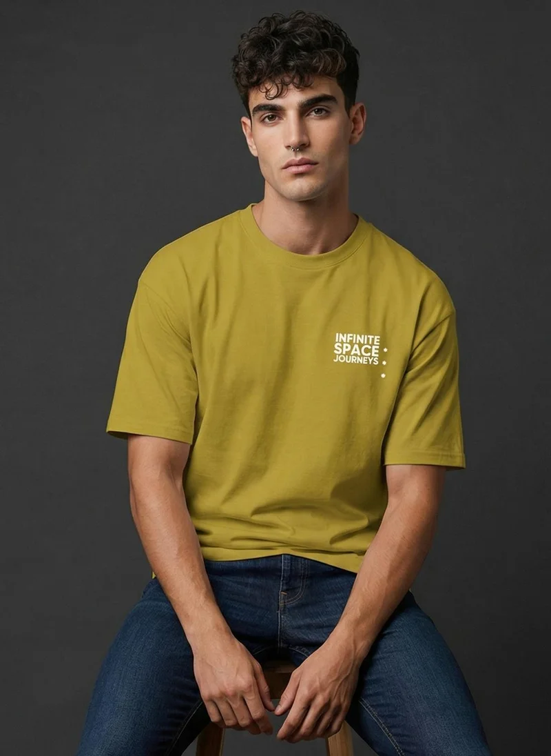 NOBERO NOBERO Men's Premium Oversized Printed T-Shirt