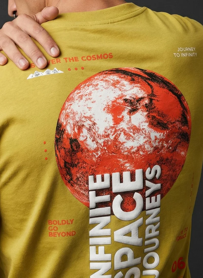 NOBERO  NOBERO Men's Premium Oversized Printed T-Shirt for Men | Best Price UAE