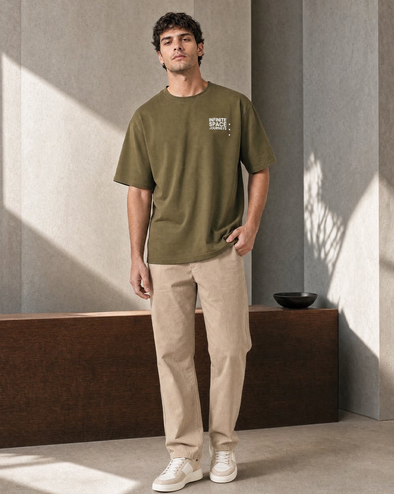NOBERO Men's Premium Oversized Printed T-Shirt - Image 5