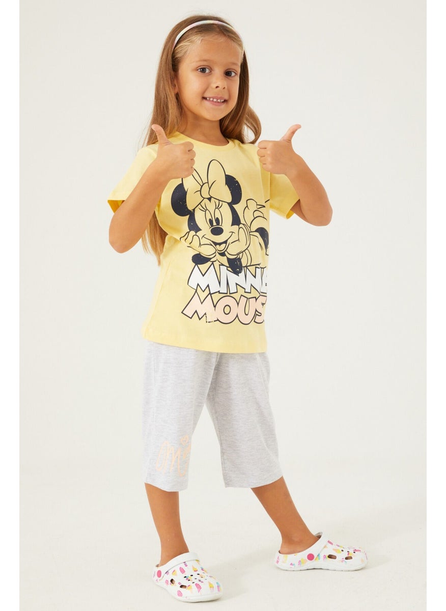 Minnie Mouse - طقم كابري أصفر لفتيات ميني الحلوة - Image 1