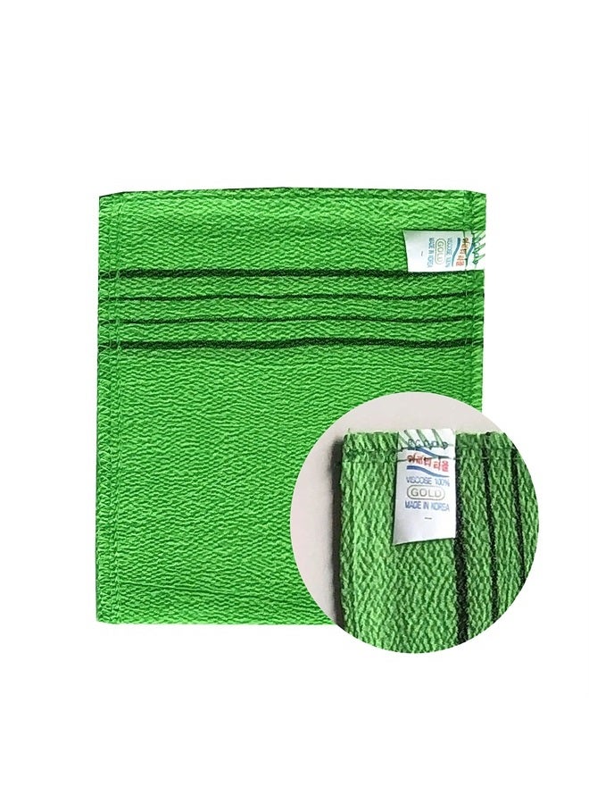GOLDSANGSA Korean Exfoliating Towel Washcloth Mitts 8pcs(Green4,Yellow4)/Korean Italy Towel Skincare Exfoliating Scrub Bath Cloth Remove Dead Skin - Image 1