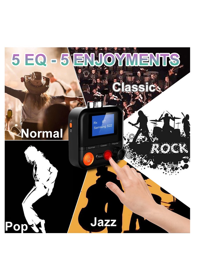 Bluetooth Transmitter and Receiver with LCD Screen, Versatile 2-in-1 Adapter, 5 EQ Modes, TF Card Support, 3.5mm AUX RCA, Ideal for TV, PC, Car, MP3, CD Player, Speaker, Headset - Image 5