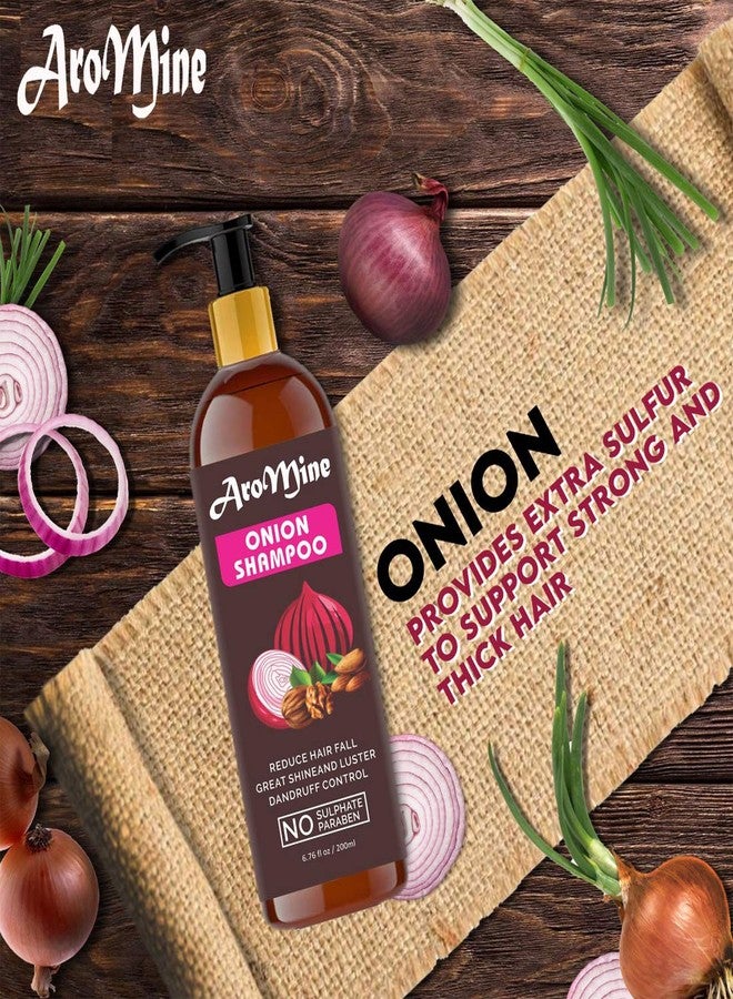 AroMine Natural & Red Onion Shampoo Paraben & Sulphate, 200 ml - Image 3