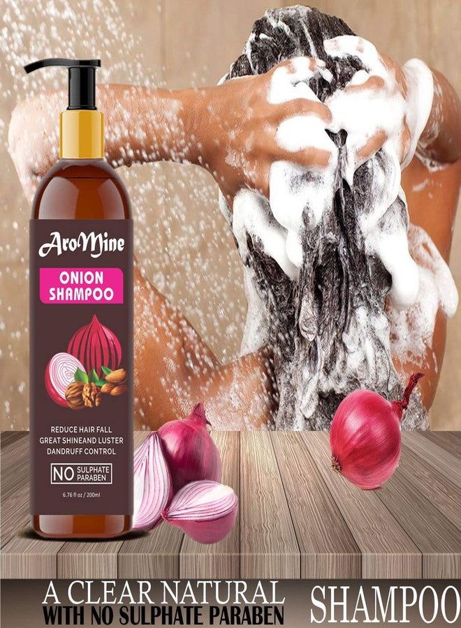 AroMine Natural & Red Onion Shampoo Paraben & Sulphate, 200 ml - Image 4