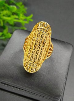 21k Gold Plated Ring For Women One Size