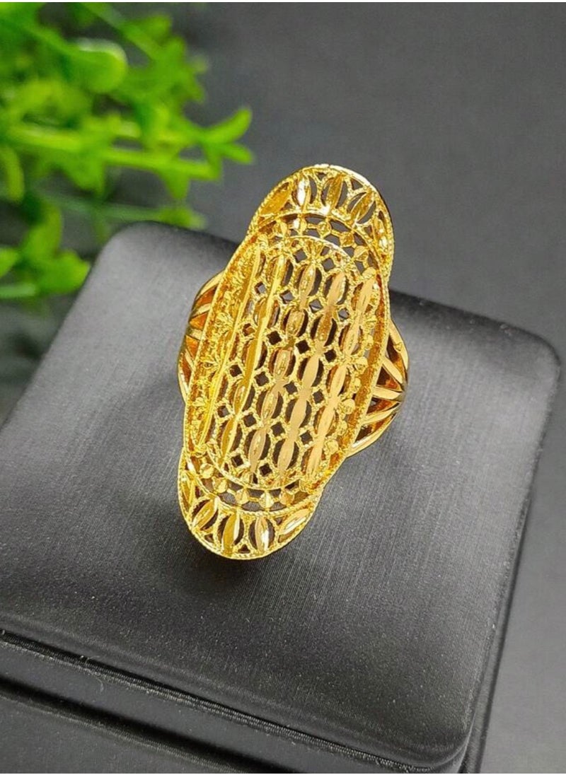 GOLDMAX - 21k Gold Plated Ring For Women One Size - Image 1