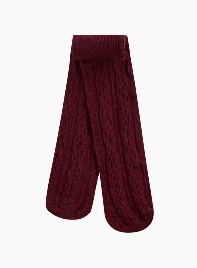 Little Missy Textured Tights - Set Of 2