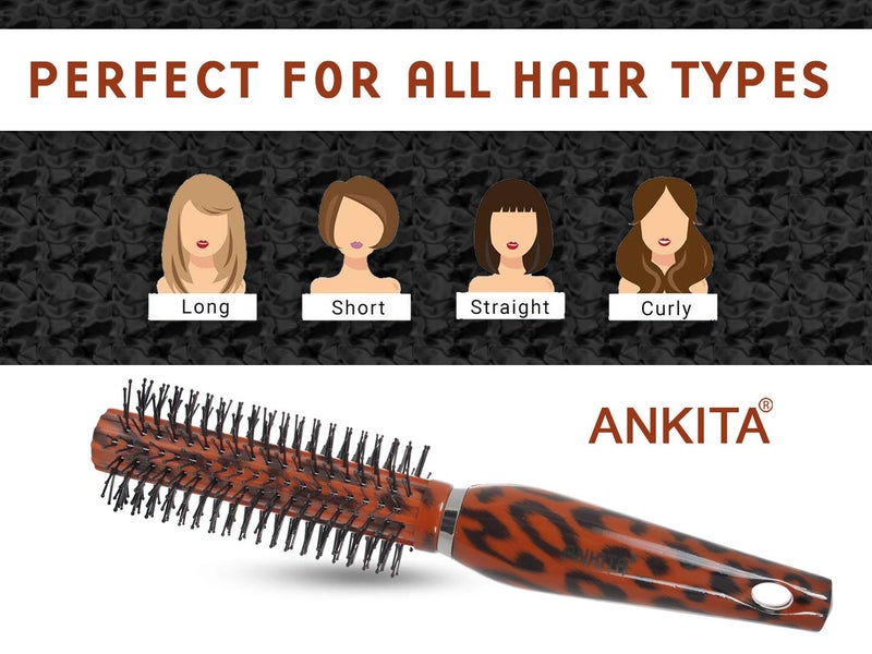 Ankita Hair Brush with Tiger Print & Nylon Bristle, All-Purpose, Colors May Vary (B-48T) by Chhavi Creation - Image 4