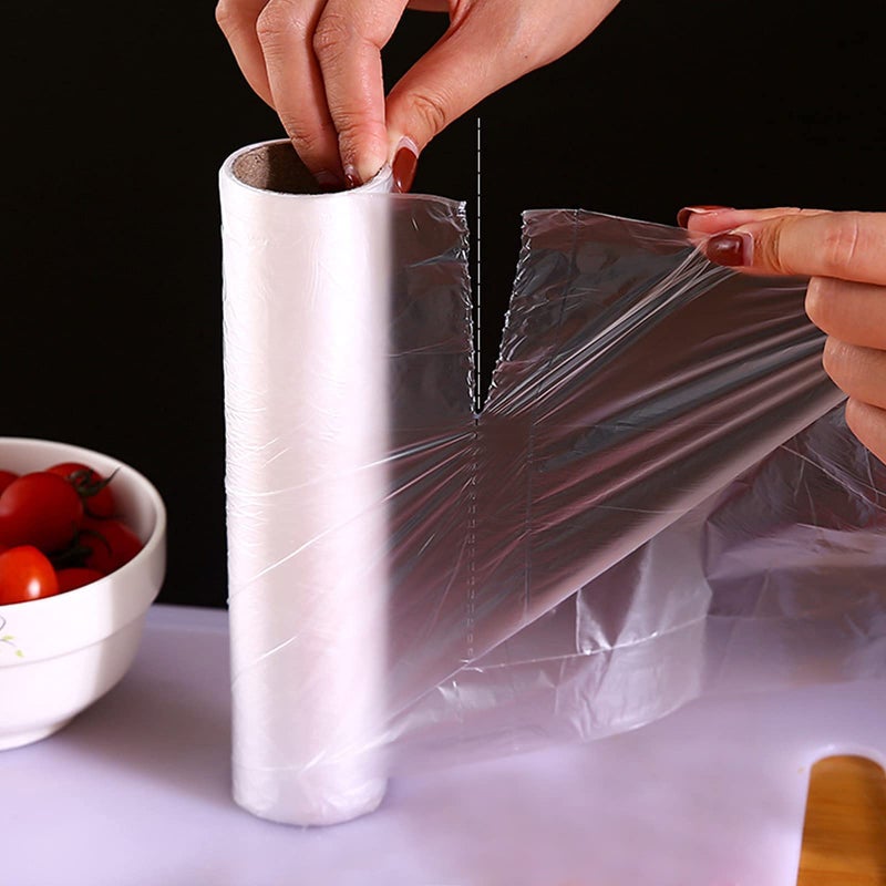 LabelMore 12'' x 16'' Plastic Produce Bags on a Roll, Clear, Food Storage Bags for Bread, Vegetable, Fruits and Meat, 350 Bags/Roll - Image 5