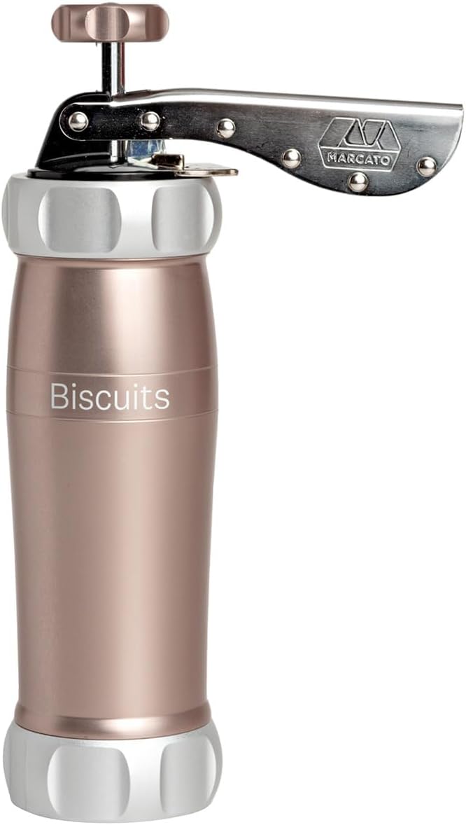 MARCATO Marcato Biscuits Powder Pink Biscuits Cookie Maker Anodized Aluminium Various Shapes 25 x 10 x 5 cm Easy to Use  - Image 1