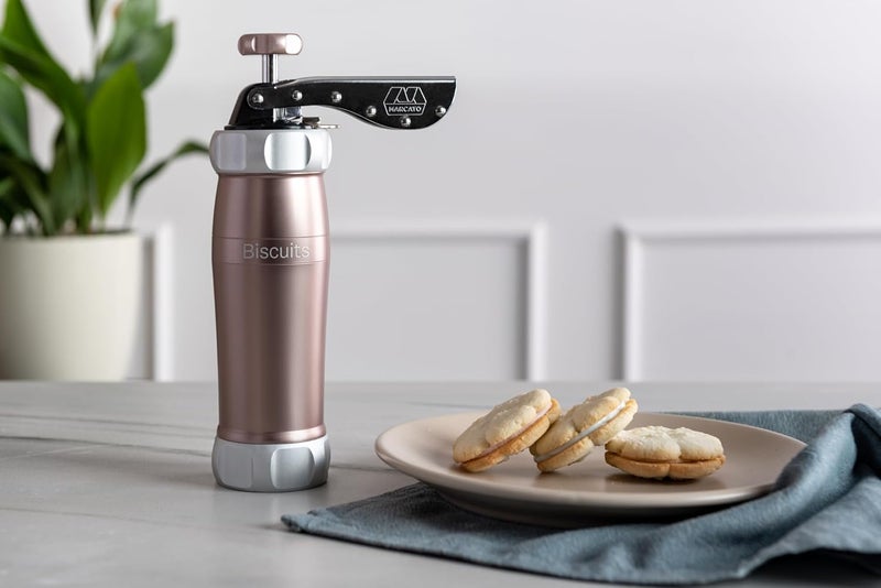 MARCATO Marcato Biscuits Powder Pink Biscuits Cookie Maker Anodized Aluminium Various Shapes 25 x 10 x 5 cm Easy to Use  - Image 2