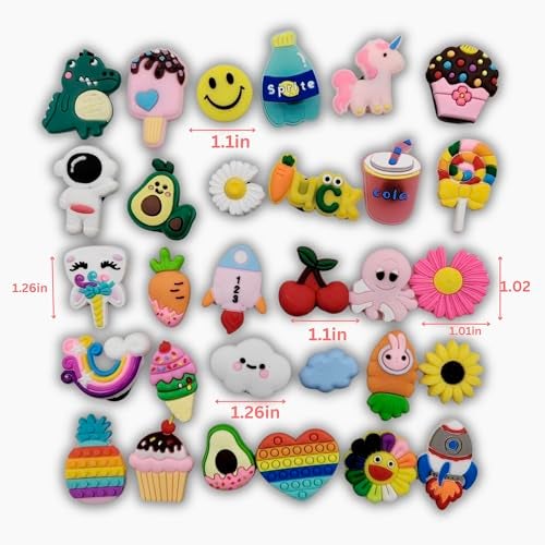 INAAM 30PCS Clogs Shoe Charms for Kids & Adults | Cute Cartoon PVC Charms for Crocs & Slippers | Waterproof Decorative Jibbitz for Shoes, Bracelets & Wristbands | Perfect Gifts for Kids | No Duplicate Designs - Image 2