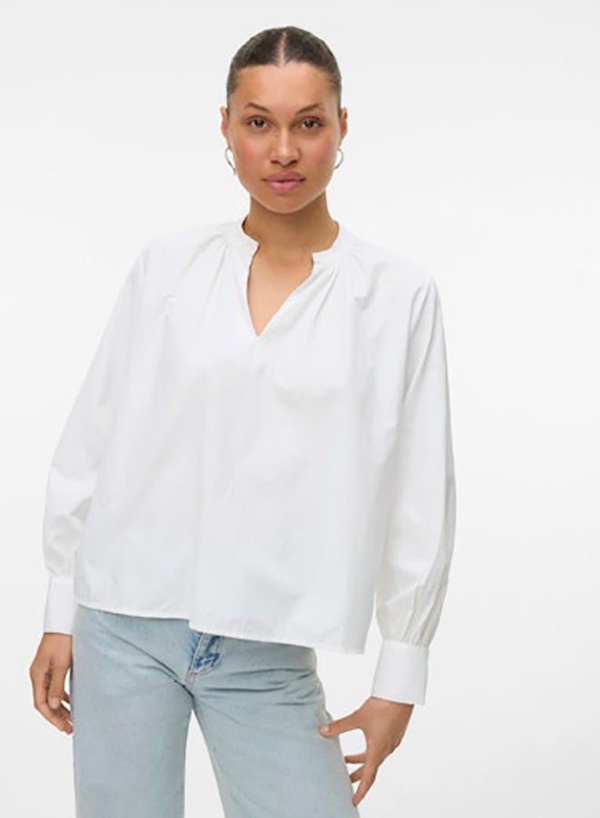 VERO MODA Vmfanni Ls V-Neck Top Wvn - Image 4