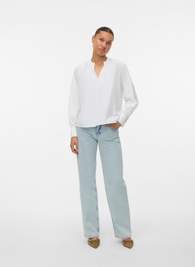 VERO MODA Vmfanni Ls V-Neck Top Wvn - Image 2