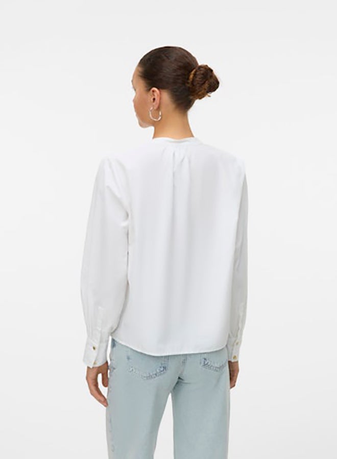 VERO MODA Vmfanni Ls V-Neck Top Wvn - Image 3