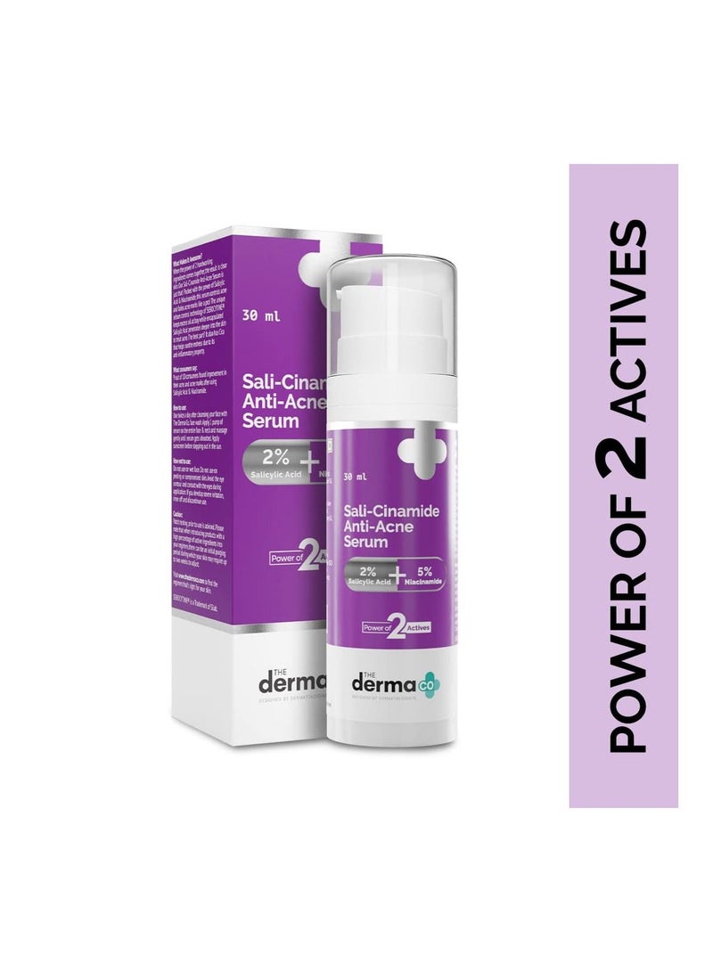 THE derma Co The Derma Co Sali-Cinamide Anti-Acne Face Serum with 2% Salicylic Acid and 5% Niacinamide for Acne and Acne Marks - 30ml  - Image 2