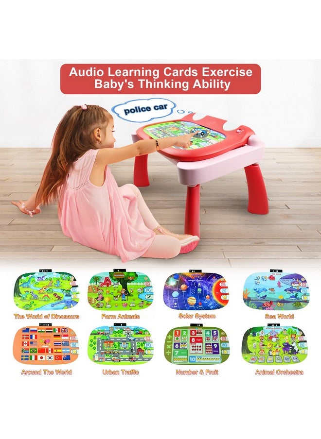 Love&Mini Toys For 3+ Year Old Girls 3 In 1 Activity Table Toddler Toys With 24 Keys Musical Piano Toys, 8-Sided Touch Learn Card, Drawing Board, Birthday Xmas Gift For 3+ Year Old Girls Boys  - Image 4