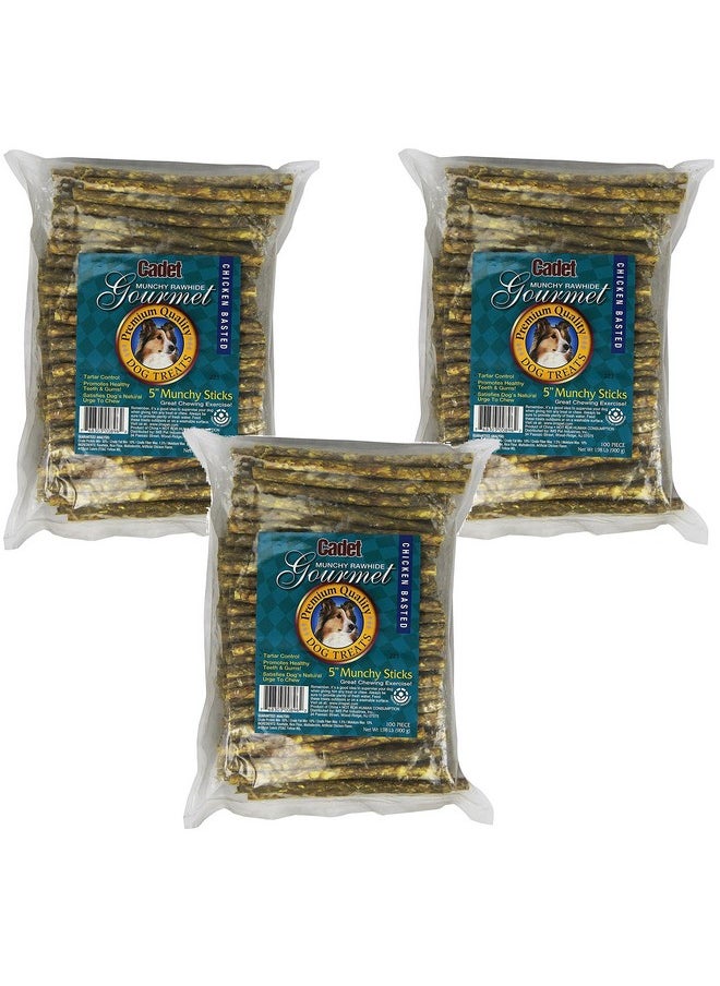 Cadet Cadet (3 Packages) 100-Count Munchy Chicken Stick, 5-Inch by 9-10mm  - Image 1