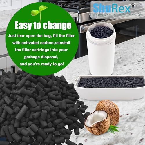 Shurex Odor Absorbing Filter Refills for Lomi Smart Waste Kitchen Composter Top and Back Filters, Replacement Activated Charcoal Filters Compatible with Electric Countertop Compost Bin - Image 4
