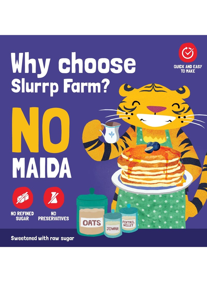 Slurrp Farm Slurrp Farm No Maida Pancake Mix Instant Breakfast Mix made with Oats and Jowar 100% Vegetarian Eggless Healthy Breakfast for Kids and Adults With Real Blueberries- 150g - Image 4