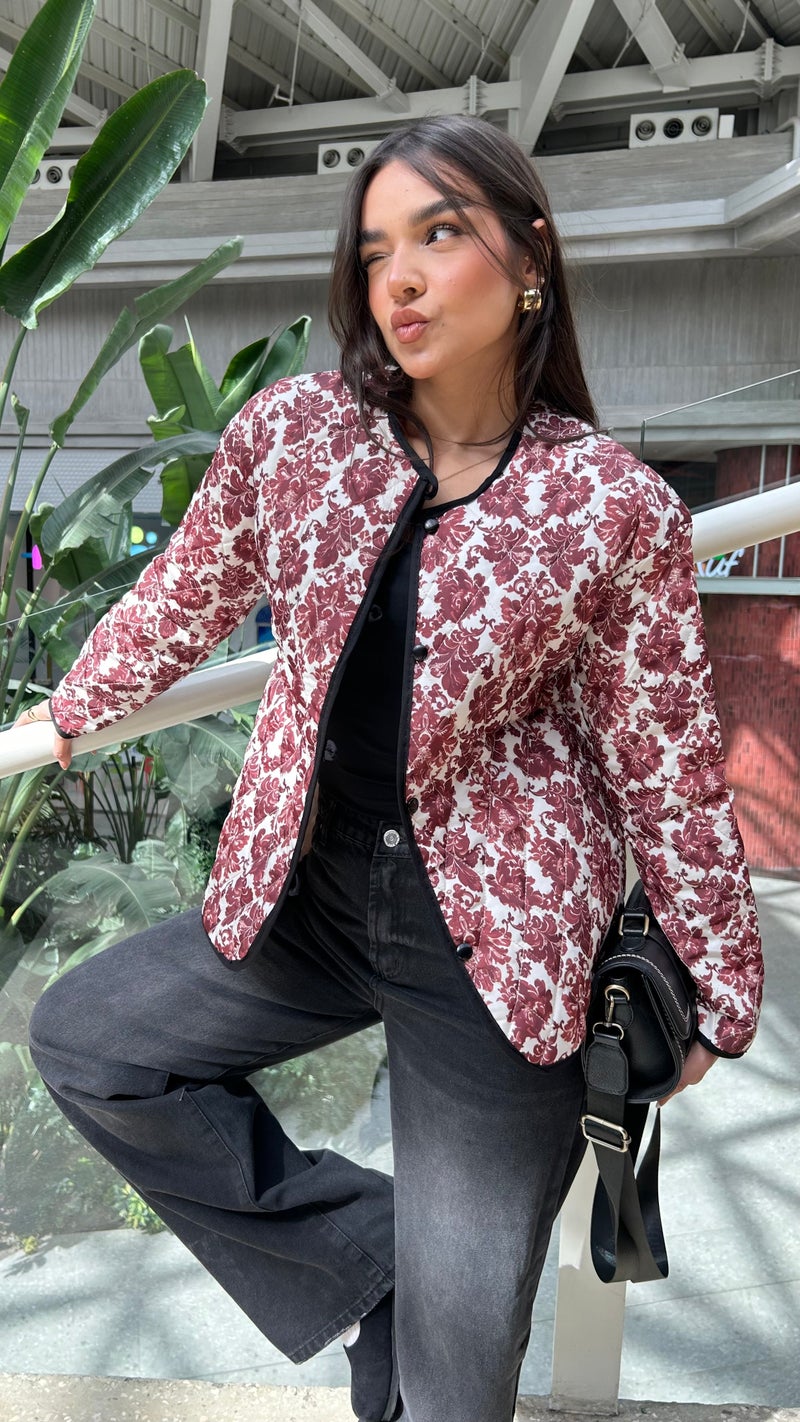 Pavo Burgundy Vintage Jacket - Image 1