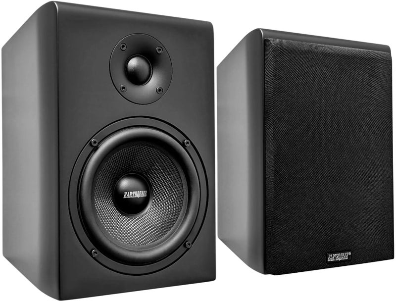 EARTHQUAKE Sound RBS-52 Bookshelf Speaker with PistonMax Technology, 5.25" High Output Woofer and Dynamic 1" Silk Dome Neodymium Tweeter, Matte Black, Pair - Image 4