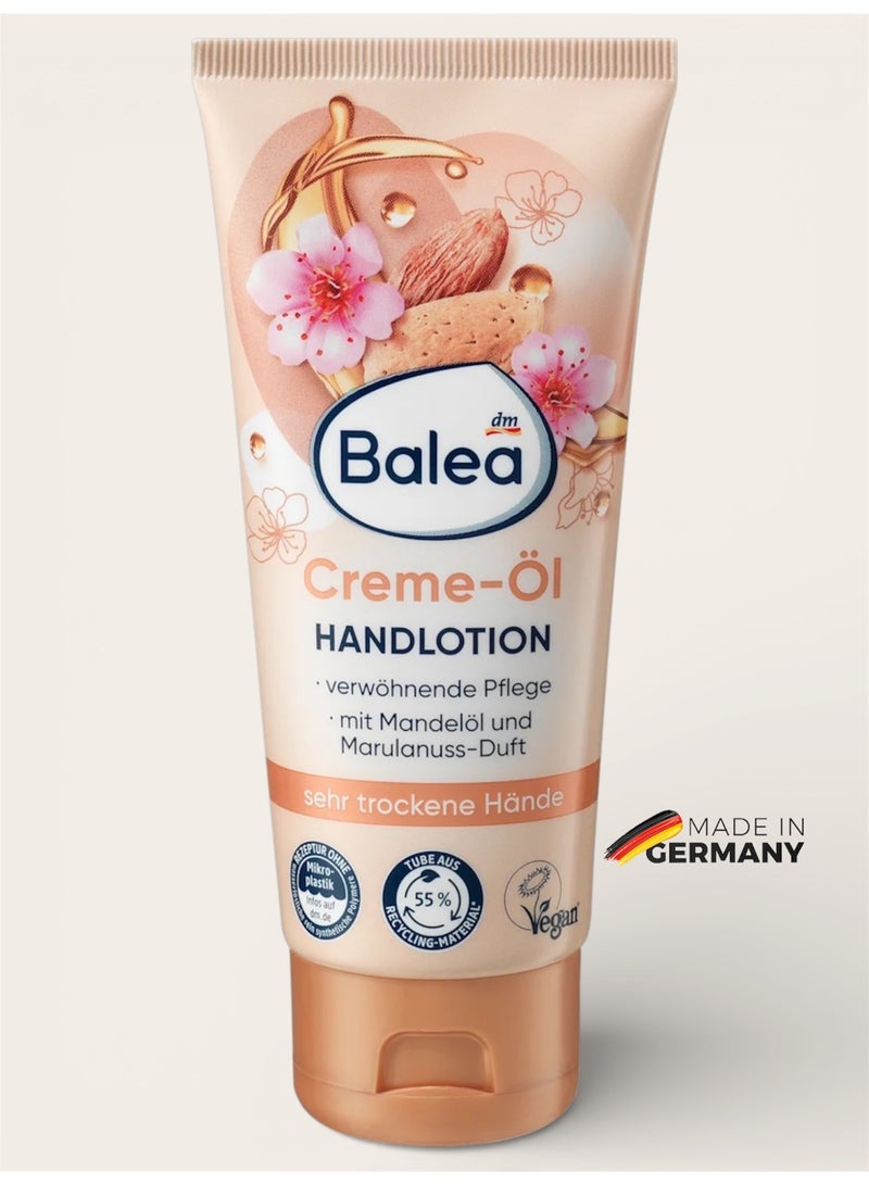 Balea Cream Oil Hand Lotion with Almond Oil & Shea Butter, Made in Germany - Image 1