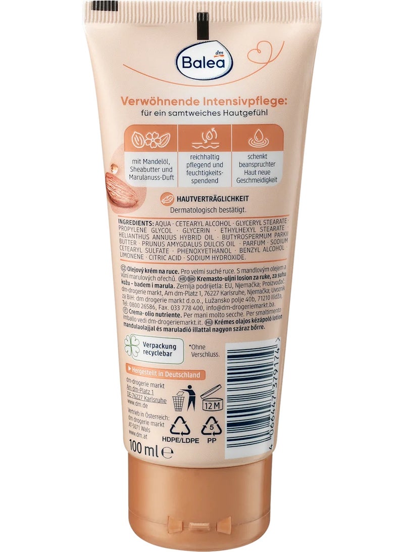 Balea Cream Oil Hand Lotion with Almond Oil & Shea Butter, Made in Germany - Image 3