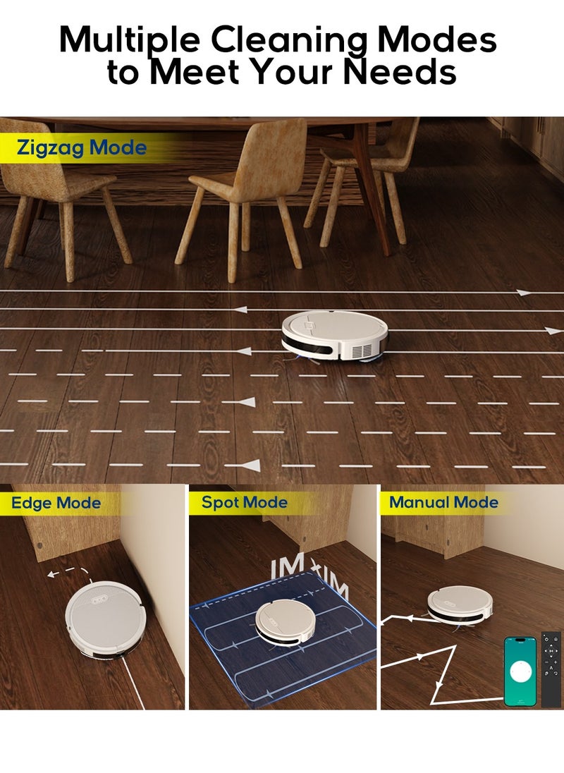 pureatic Robot Vacuum And Mop Combo, App/Voice Control, 3 In 1 Robot Vacuum Cleaner, 4000pa Max Power Suction, Scheduled Cleaning, Automatic Recharge, For Pet Hair, Low Carpet  - Image 5