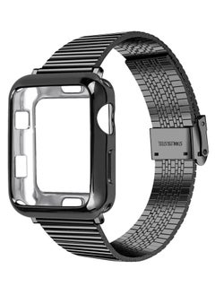 Y&D Metal Band Stainless Steel Compatible for Apple Watch Bands 42/44mm with Case Sport Adjustable Suitable IWatch Series SE 6 / 5/4 3/2/1 Women Men  - Image 1