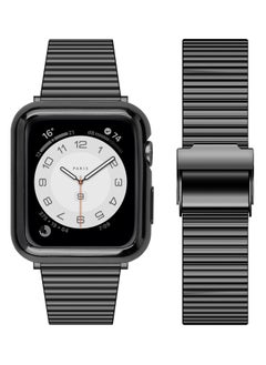 Y&D Metal Band Stainless Steel Compatible for Apple Watch Bands 42/44mm with Case Sport Adjustable Suitable IWatch Series SE 6 / 5/4 3/2/1 Women Men  - Image 2