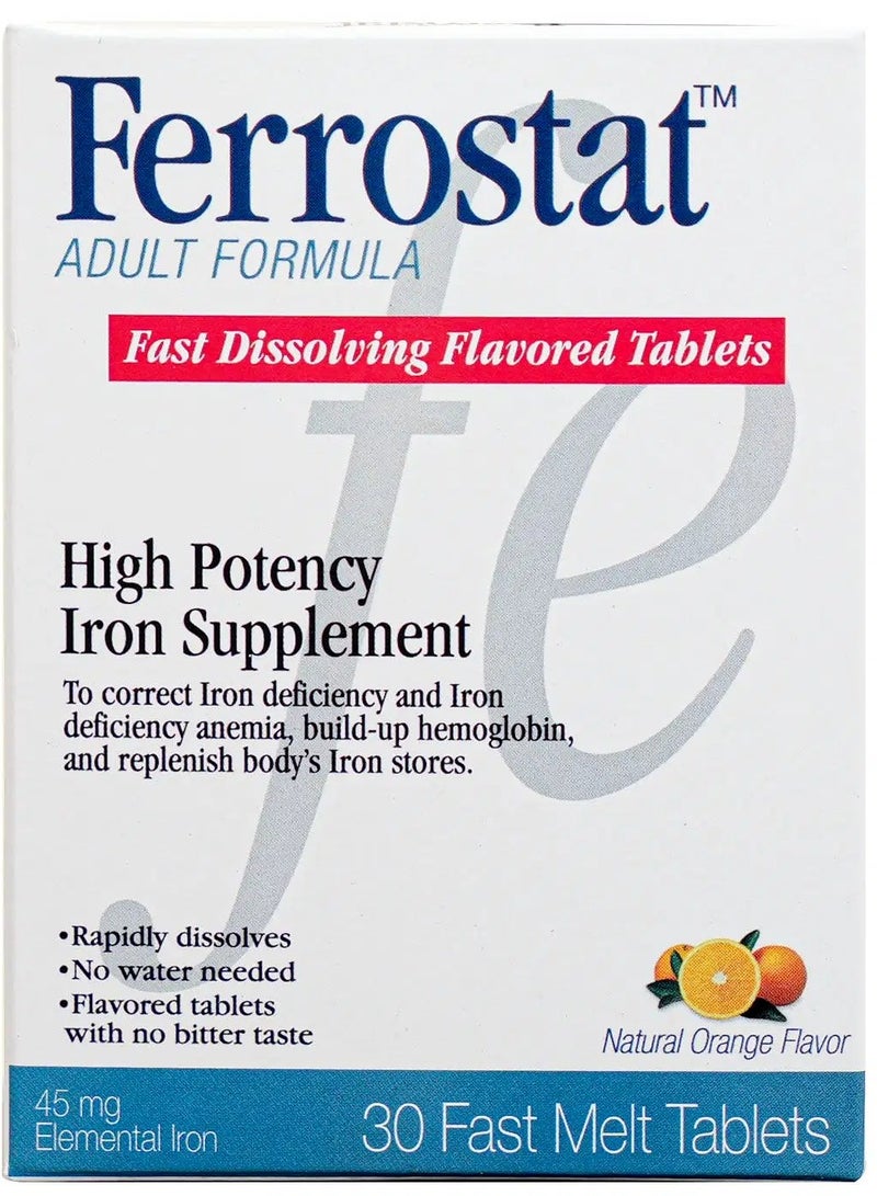 Vita Ferrostat Dispersible Tablets 30s (High potency Iron with vitamin C) - Image 1