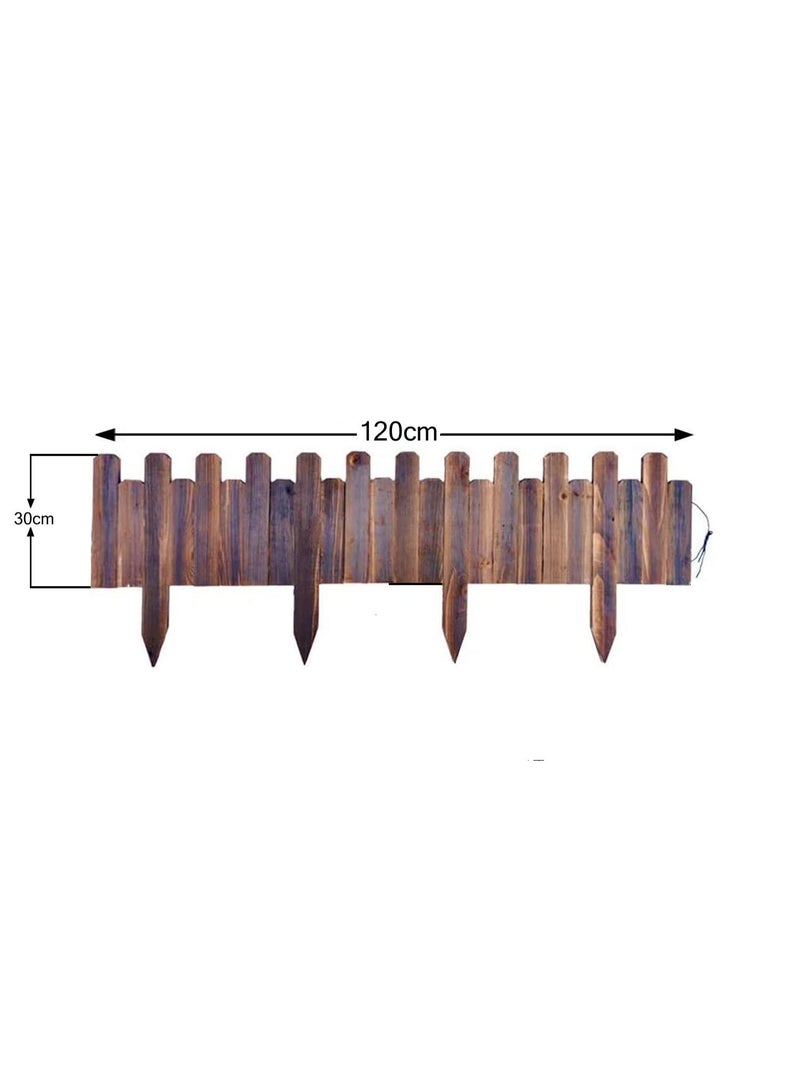 LINGWEI Wood Garden Fence Border Rustic Wooden Edging Panels Easy Installation Garden Edging - Image 2