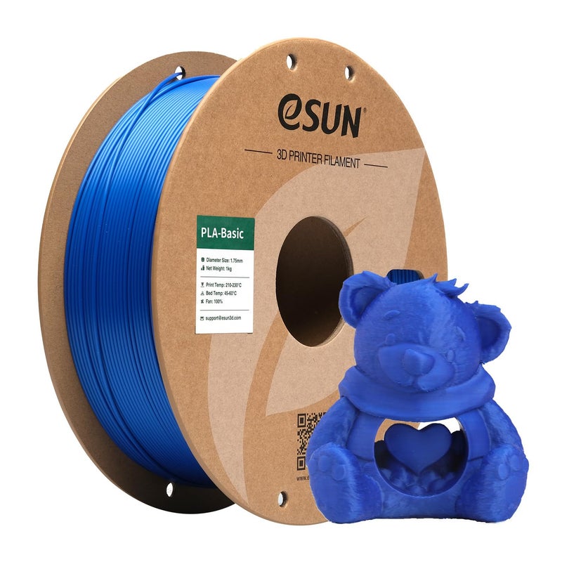 eSUN PLA Basic Filament 1.75mm, 1KG Spool (2.2 LBS) High Speed Printing 3D Printer PLA Filament,Designed for Fast Printing, Blue - Image 1