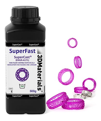 3DMaterials SuperCast 8K 3D Printer Resin Wax Filled for Ultrafine Filigree, Jewelry, and Metal Casting, Made in Korea by 3DMaterials (500g) - Image 1