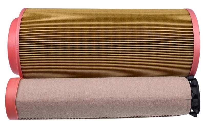 LSSOCH New Air Filter Inner Outer Set 32/915801 32/915802 Compatible with JCB Backhoe Loader 1400B 1550B 1600B 1700B 214 215 216 217 3C 3CX 3D 3DX 4C 4CX - Image 2