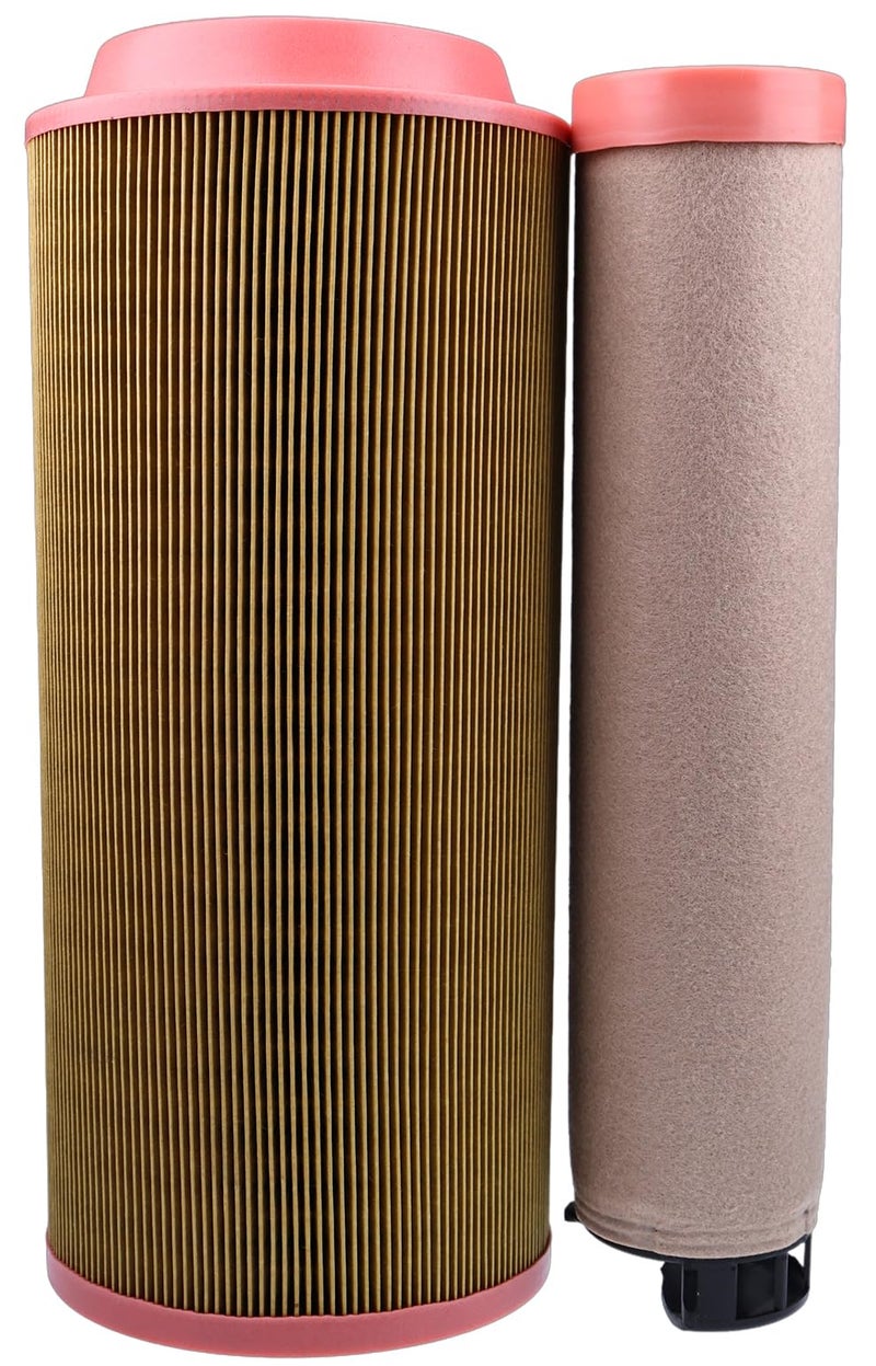 LSSOCH New Air Filter Inner Outer Set 32/915801 32/915802 Compatible with JCB Backhoe Loader 1400B 1550B 1600B 1700B 214 215 216 217 3C 3CX 3D 3DX 4C 4CX - Image 1