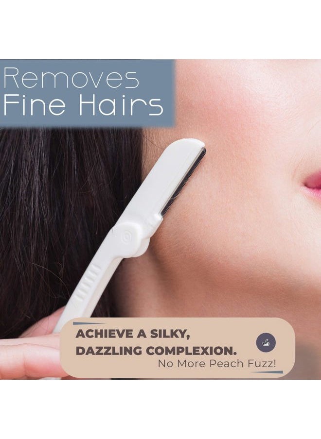 Jasclair - Dermaplaning Tool (9 Count) – Easy to Use Dermaplane Razor for Face – Practical Hair Remover Blade for Eyebrows and Peach Fuzz – Facial Shaver for Women That Helps Exfoliate and Smooth the Skin - Image 1