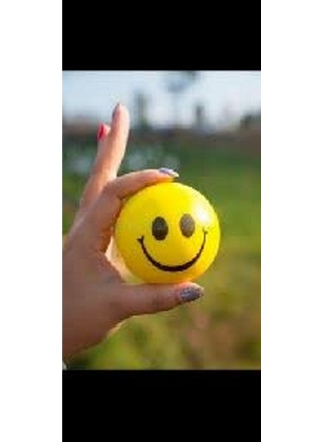 STAGER Smiley Soft Balls Cute Funny Yellow Emoji Happy Smiley Face Squeeze Sponge Balls - Pack of 3. - Image 2
