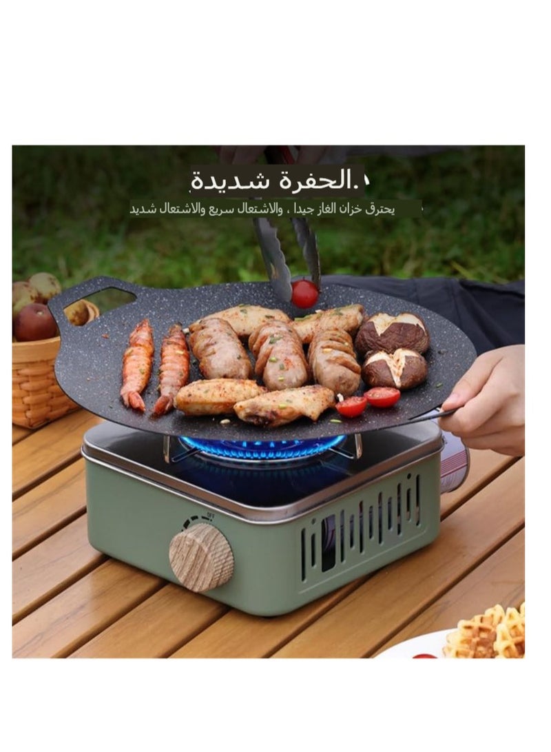 SQNCHN موقد غاز محمول فائق الخفة - موقد غاز متعدد الوظائف لرحلات التخييم، الصيد، والطهي الداخلي، لا يحتاج إلى مصدر طاقة، مثالي لجميع مغامراتك - Image 2