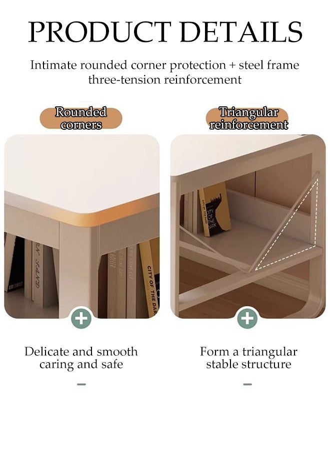 Spides Computer Desk Home Office Writing Study Desk Modern Simple Style Laptop Table with Storage Rack Under the Table Thickened Metal Leg Workstation Dining Gaming Table Ideal for Bedroom Home Office - Image 2