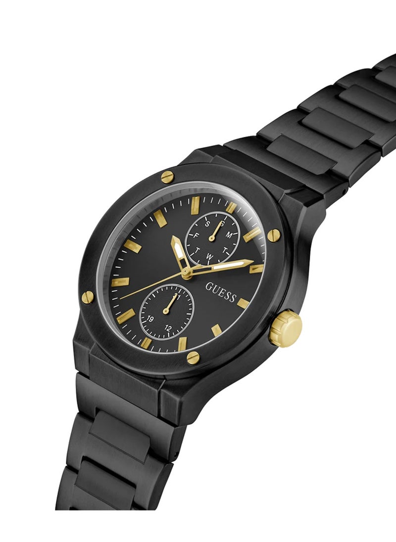 GUESS Jet Men Black Dial Quartz Analog Stainless Steel Watch GW0795G3 - 45mm  - Image 2