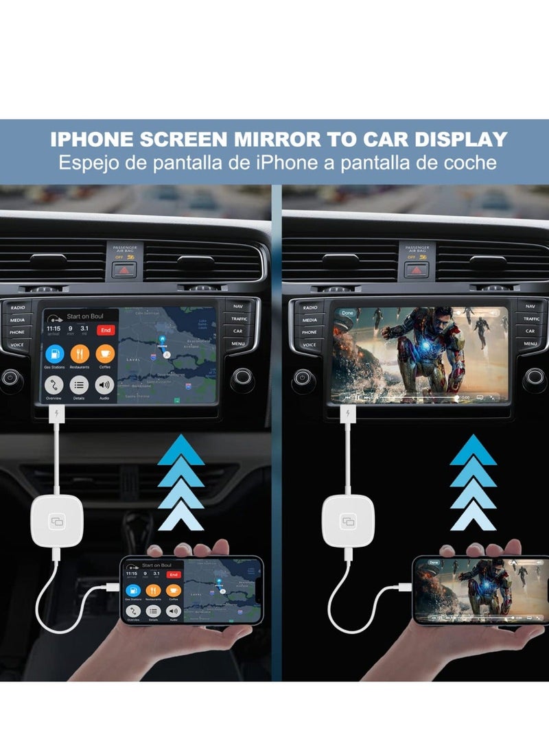 Y&D CarMirror Carplay Adapter, for Apple Wired Converter with Cable, Plug&Play, Real-Time Transmission of Mobile Phone Screen to Enjoy All APP, Music, Navigation, Video(Square)  - Image 3