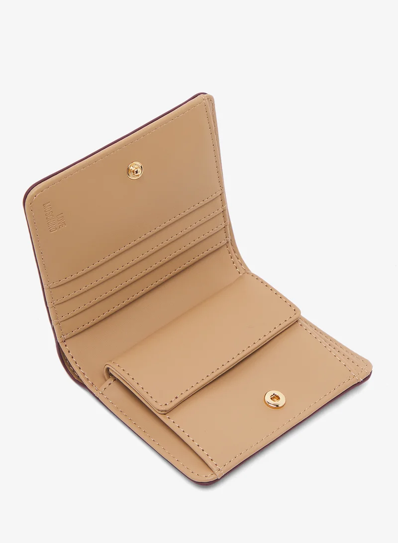 لوف موسكينو Logo bi fold wallets