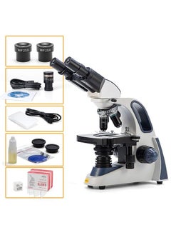 Swift Swift SW380B 40X-2500X Magnification, Siedentopf Head, Research-Grade Binocular Compound Lab Microscope with Wide-Field 10X and 25X Eyepieces, Mechanical Stage, Ultra-Precise Focusing  - Image 4