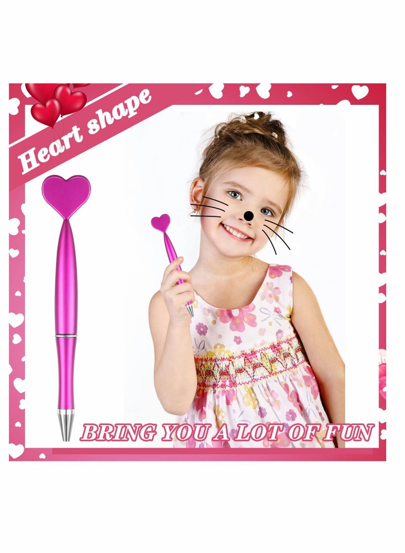 XiuWoo Heart Shaped Pens Ballpoint Spin Office 1 mm Black Gel Ink Rollerball Kids  Party Favor for School Supply (48 Pieces Multicolor) - Image 4
