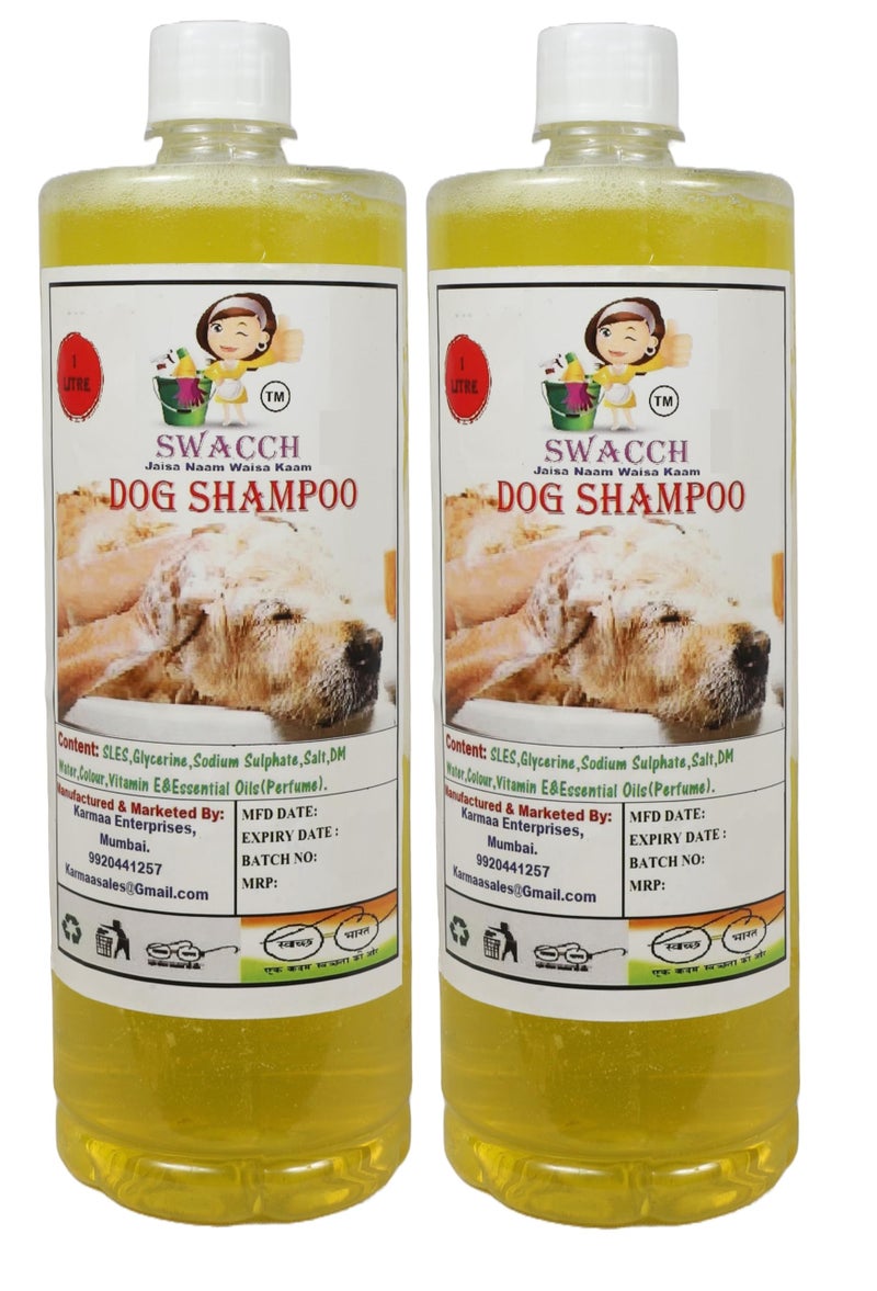 swacch Shampoo | Puppy Safe Shampoo | PH Balanced | Dog Shampoo 1 Litre Pack of 2 Lemon + | O PVC Ring Rubber Chew Toy | Teething Chew Toy I Dental Teething I Durable I Combo Pack - Image 2
