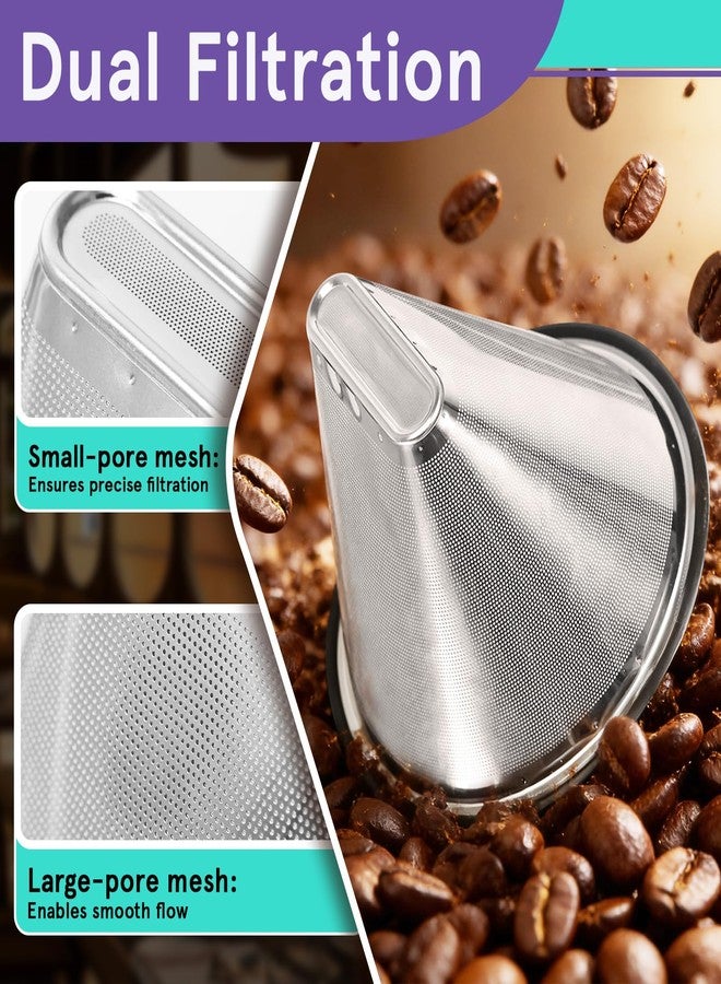 Kamrexi #4 Stainless Steel Coffee Filter Compatible with Technivorm Moccamaster KBGV, KBT, Upgraded Reusable Cone Coffee Filter, Sustainable Brewing and Durability, Maintain Coffee Quality - Image 5
